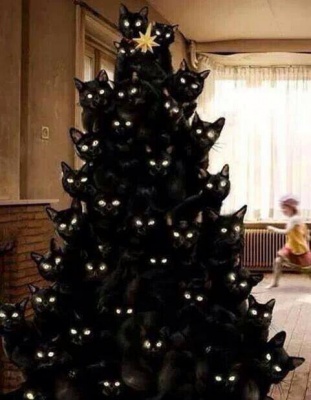 Albero di Natale felino