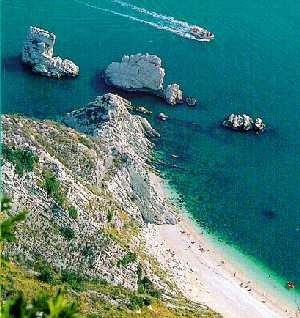 Una spiaggia del Monte Conero